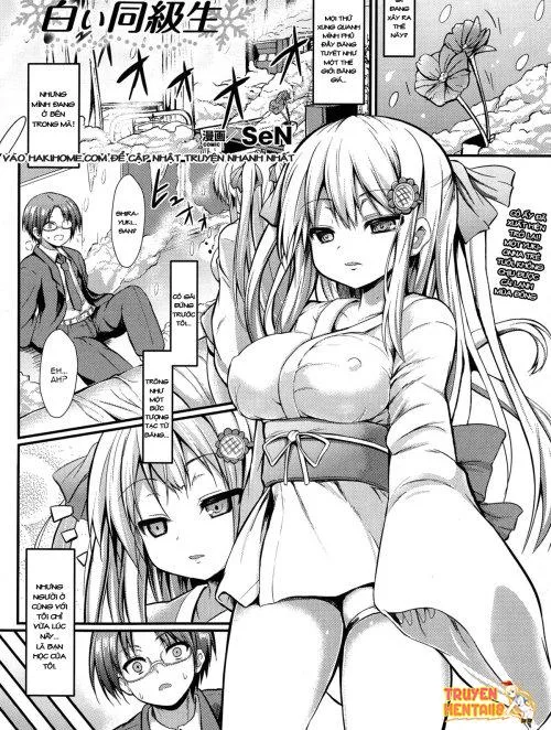 Cô Bạn Cùng Lớp Tóc Trắng Bạc - Bìa truyện