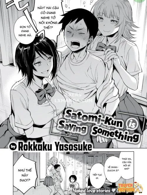 Satomi-kun Đang Muốn Nói Điều Gì Đó - Bìa truyện